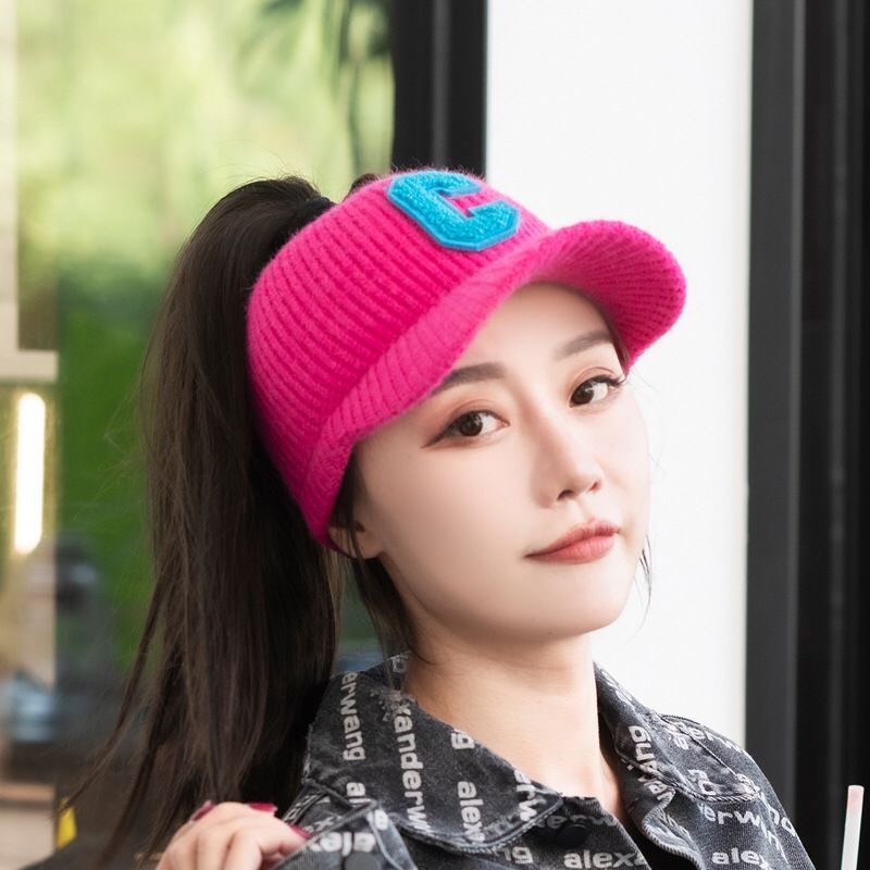 [CAHAYA] Topi Golf Senam Pantai Import Korea Rajut Karet S75