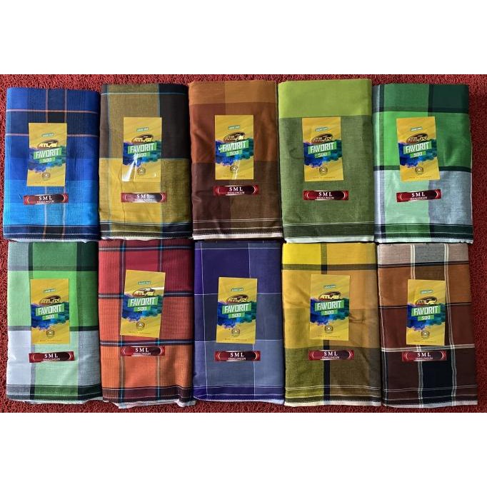 ~~~] Grosir 10 Pcs Sarung Atlas Favorit 500 motif SML