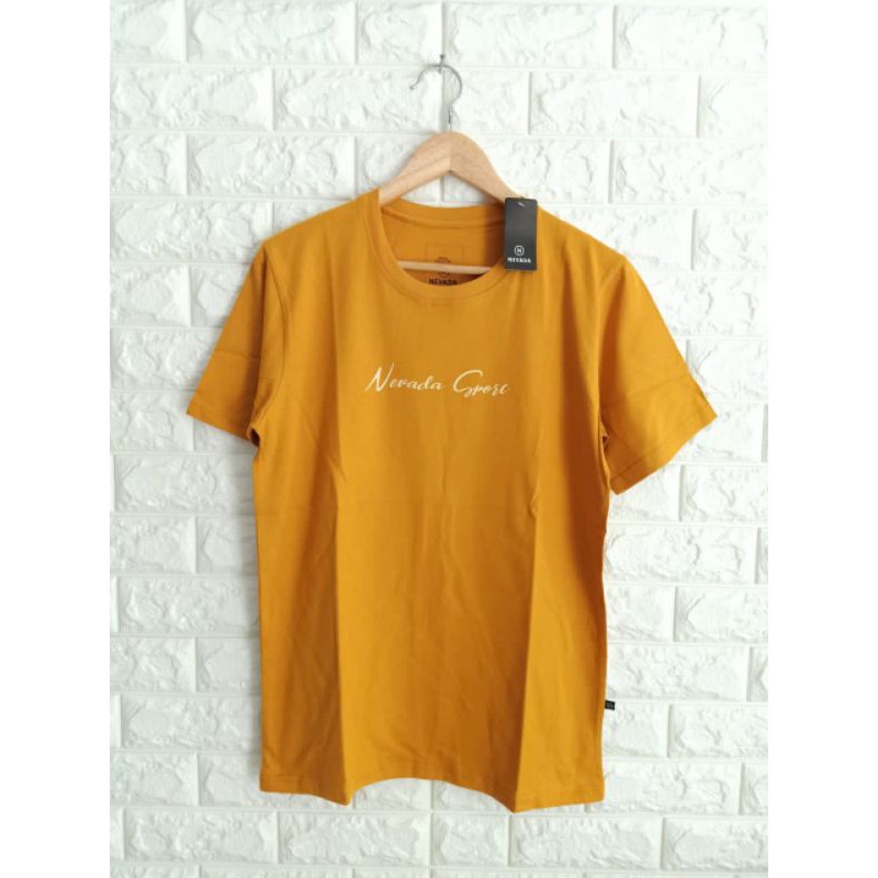 Kaos Oblong Nevada kuning kunyit