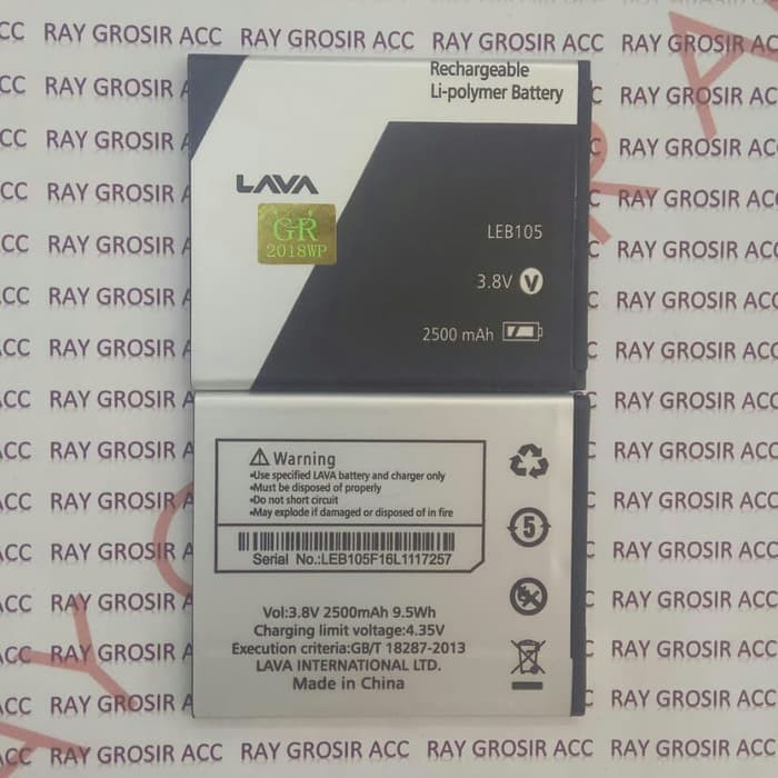 Baterai Original LAVA Iris 758 Iris 750 LEB 105 LEB105 LEB-105