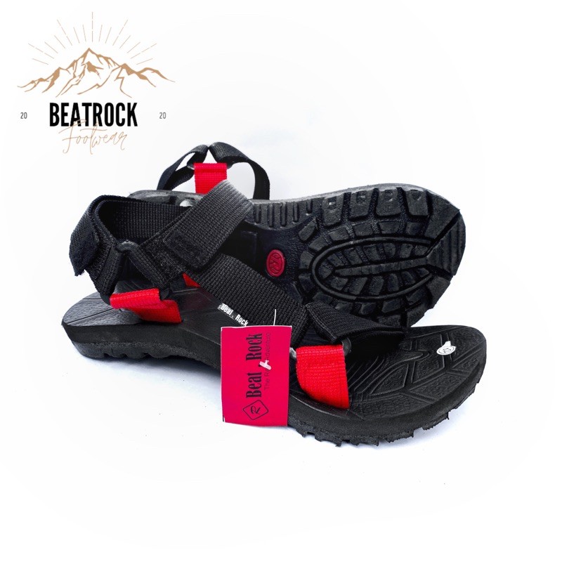 Sandal Gunung / Sandal Gunung Pria / Sandal Selop / Sandal Pria Murah / Sandal Gunung Outdoor Pria-Kaki Merah