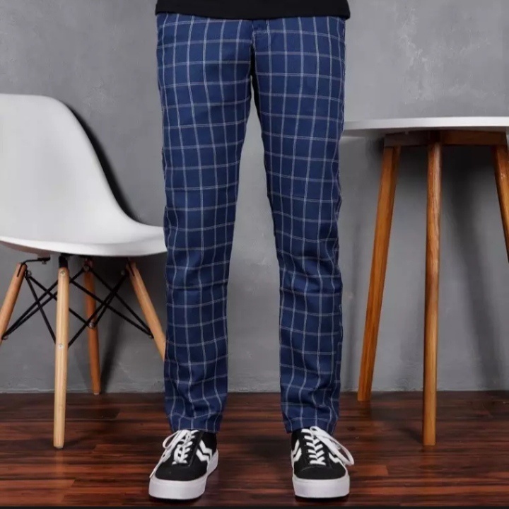 [Bisa Cod]CELANA CHINO TARTAN PRIA TARTAN PANTS MOTIF KOTAK2 MODEL SLIMFIT