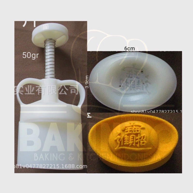Kingsbakeware Cetakan Nastar Motif Kacang Peanut Mooncake Kue tho Cookies Baking Kue Kering Mochi 50gr