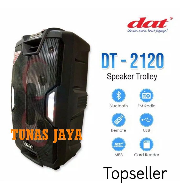 Speaker Aktif Portable DAT DT2120 Doubel 10 inch Original DAT DT 2120