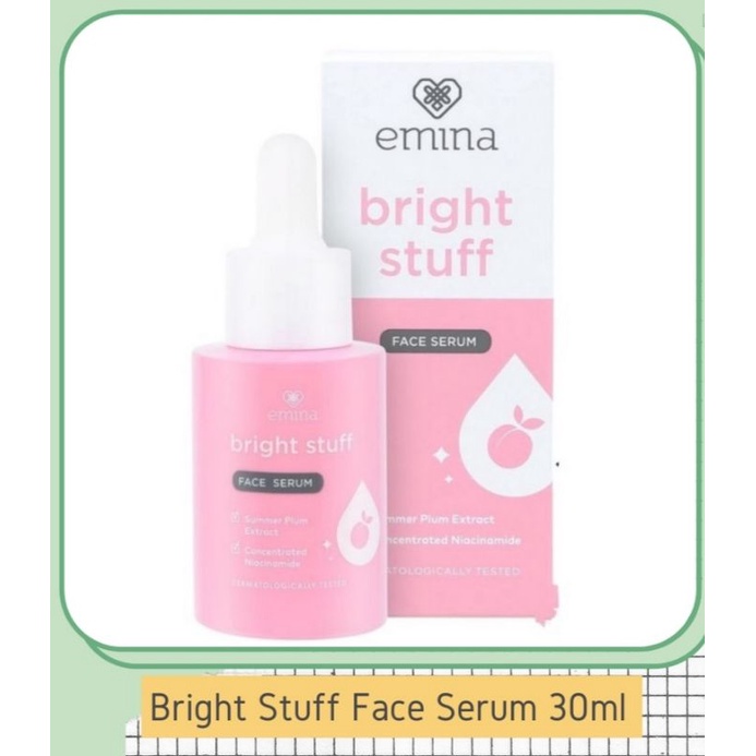 Emina Bright Stuff Face Serum 30 ml - Serum Wajah Cerah Glowing Original