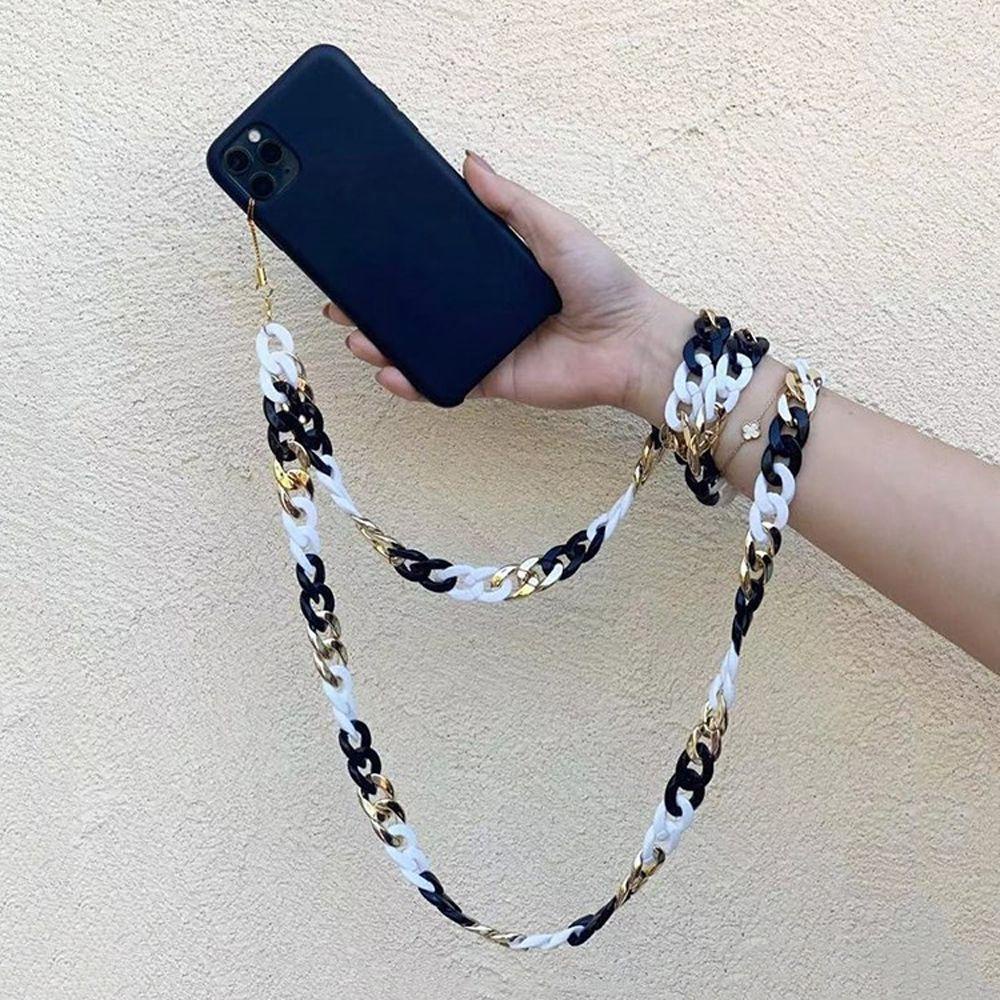 Agustina Lanyard Ponsel Untuk Wanita Buatan Tangan Perhiasan Telepon Pesona Evil Eye Acrylic Beads Phone Pendant