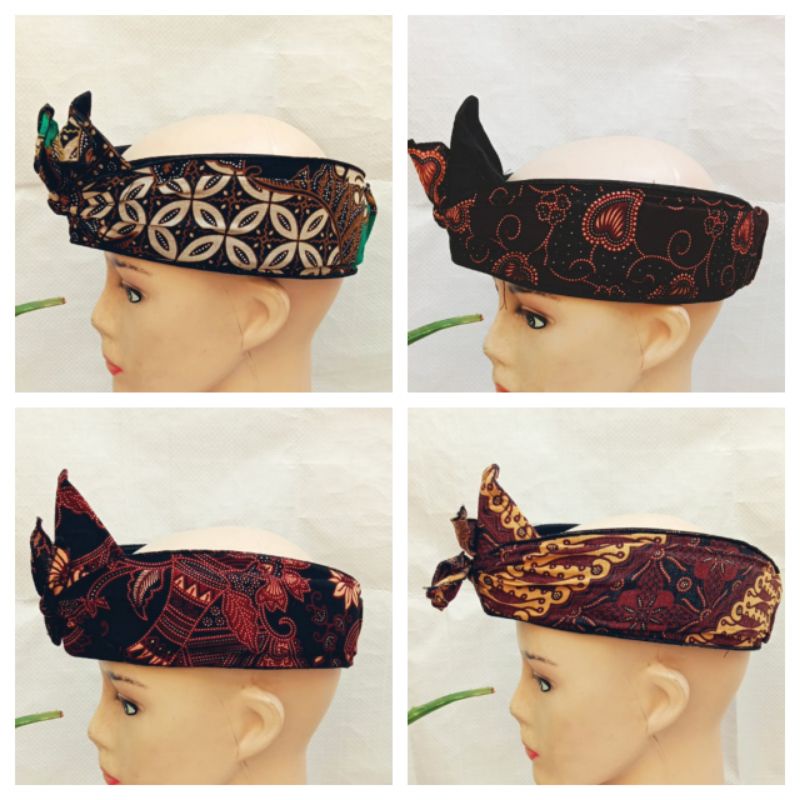 Iket kepala dewasa sunda jawa/iket sunda praktis motif batik/totopong/udeng/bendo