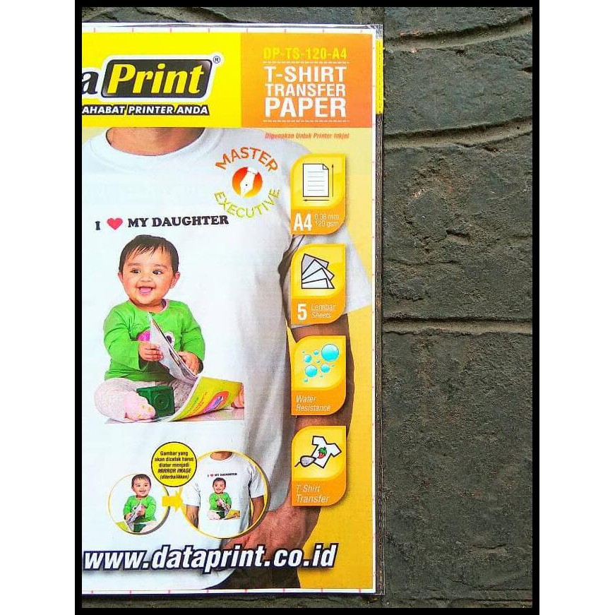 

HOT DEAL DATA PRIT TRANSFNT T-SHIRER PAPER 120 GSM A4 / DP-TS-120-A4 DATAPRINT