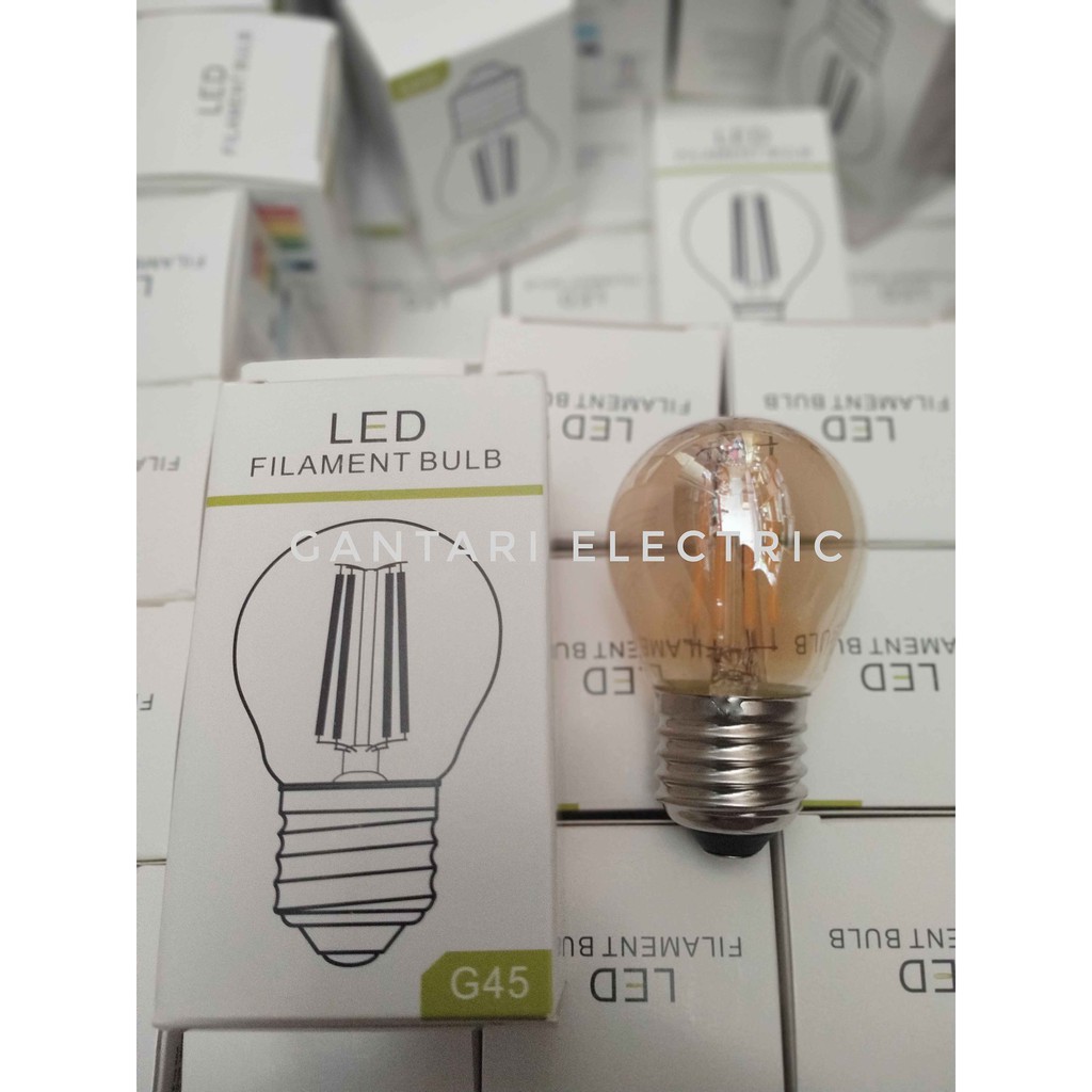 Lampu Led Filament G45 4 Watt Bulb Murah Fitting E27 Kafe