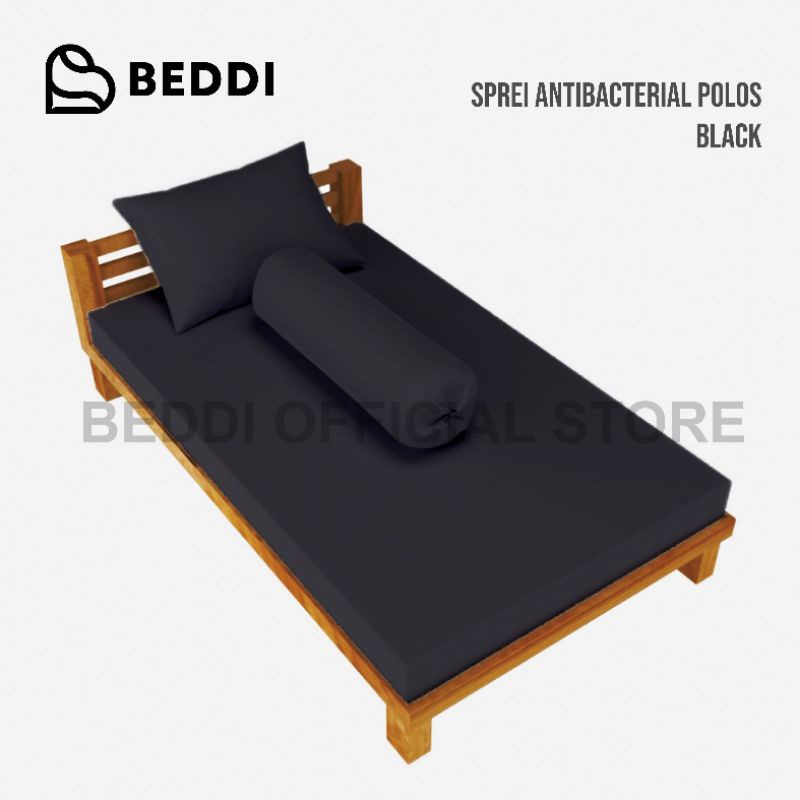 [WARNA GELAP] BEDDI Sprei Set Polos Warna Gelap Premium Anti Bakteri Sprei Murah Sprei Kecil Sprei M