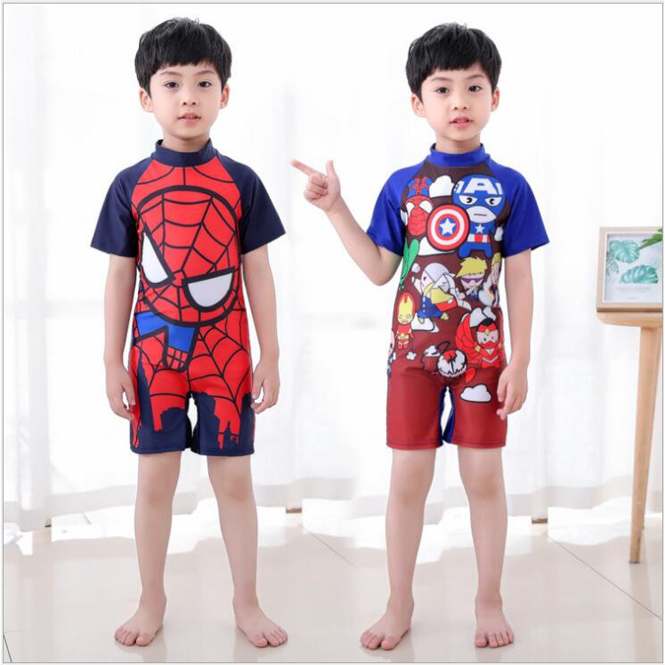  Baju  Renang  Anak  Laki  laki  Model Bikini Motif Spiderman 