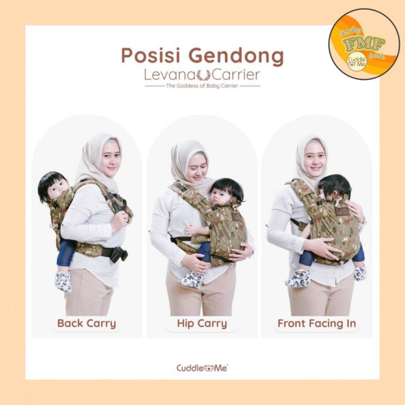Levana Carrier CuddleMe | Gendongan bayi new born - 2thn | CuddleMe | Gendongan ssc
