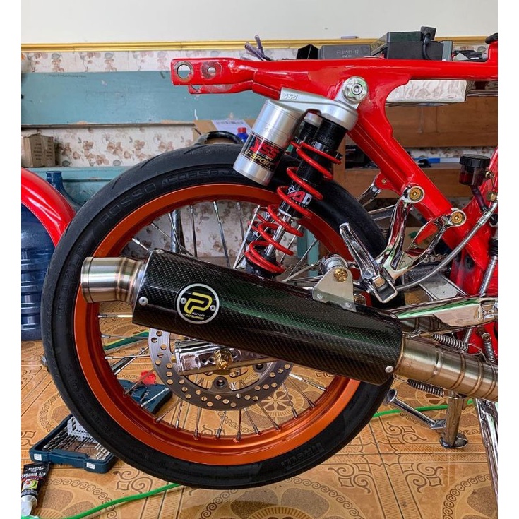 Knalpot Pekajaman Muffer Cb Gl Tiger Gl100 Karbon Carbon Stainlees Original Racing Jogja