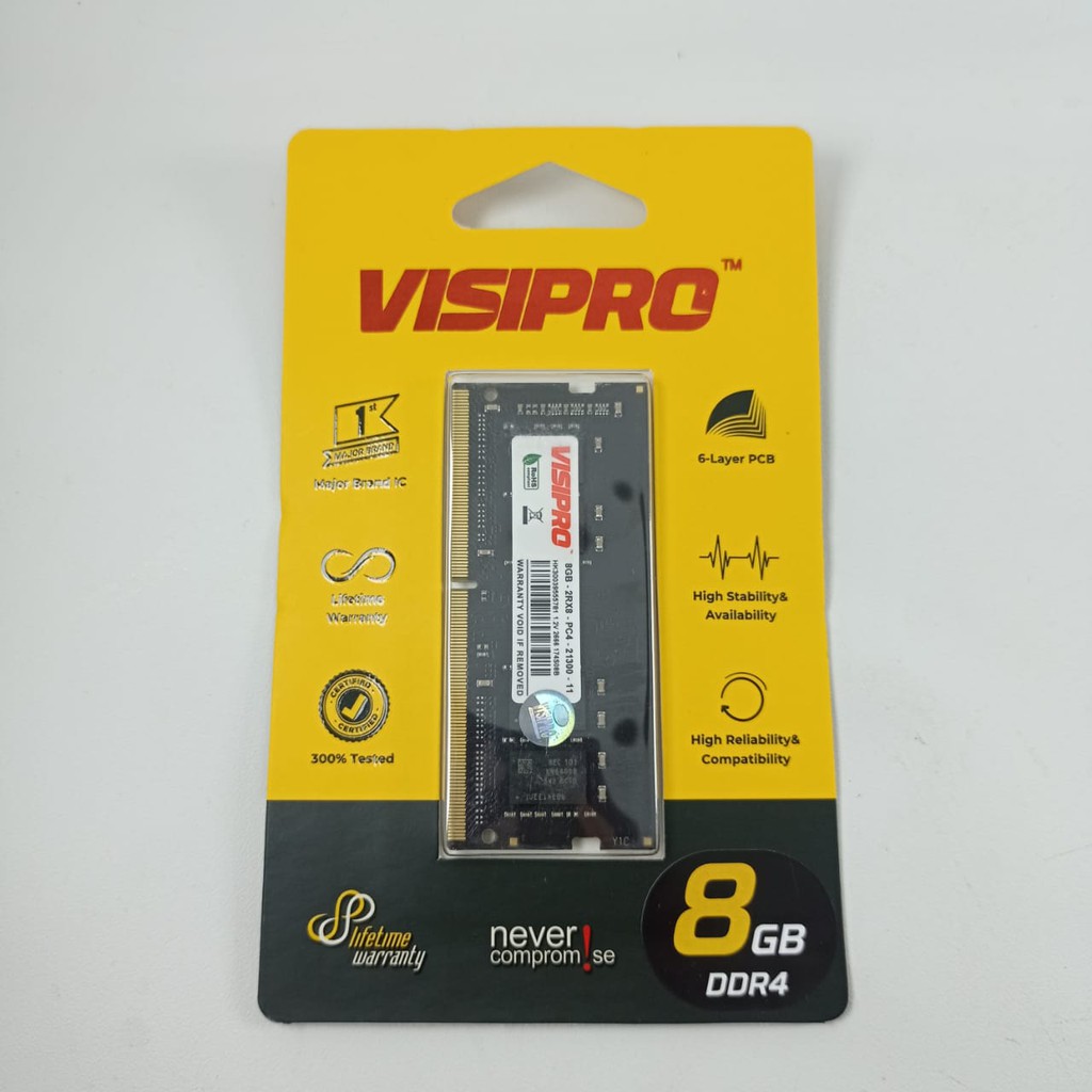 MEMORY RAM LAPTOP DDR4/8GB VISIPRO TIPE 21300