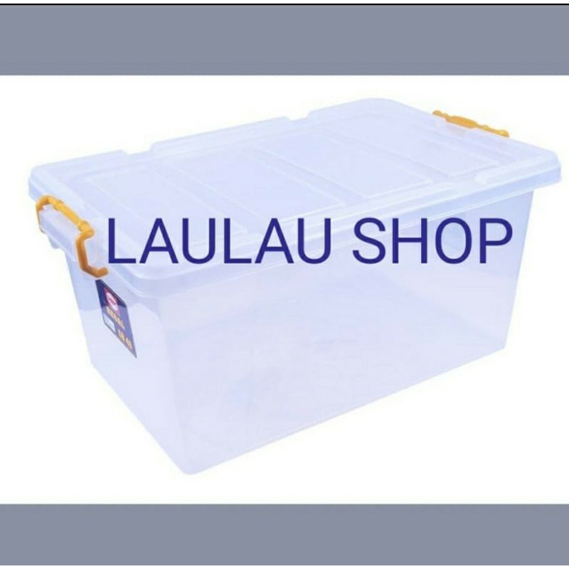 Box Container Bening CB 46 Liter Shinpo / Kotak Penyimpanan Barang Plastik Kontainer Transparan