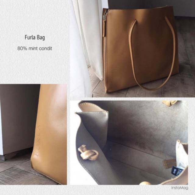 Furla tote bag khaki