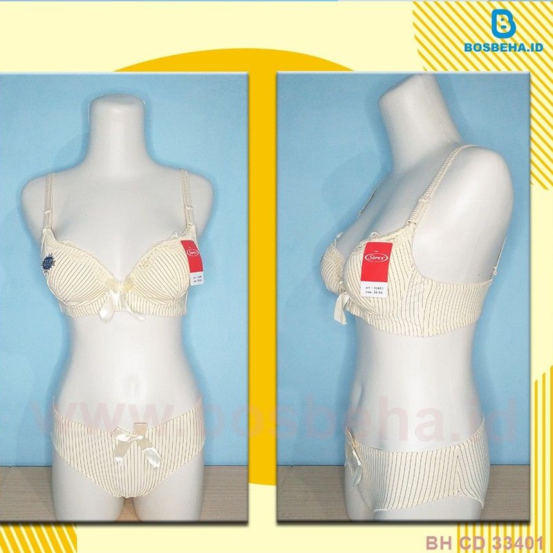 SOREX Bra Set Super Soft Ada kawat  Kawat  / BRA + CD / 33401 / 32 34
