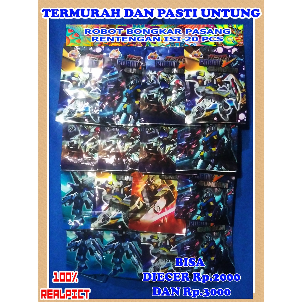 ROBOT GUNDAM BONGKAR PASANG ISI 20 PCS