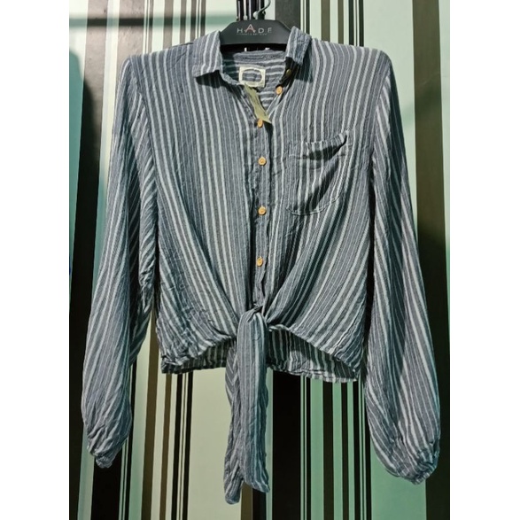 Blouse / Kemeja AE Striped Blouse Original Branded