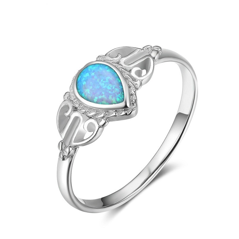 New accessories European and American fashion diamond opal ladies ring