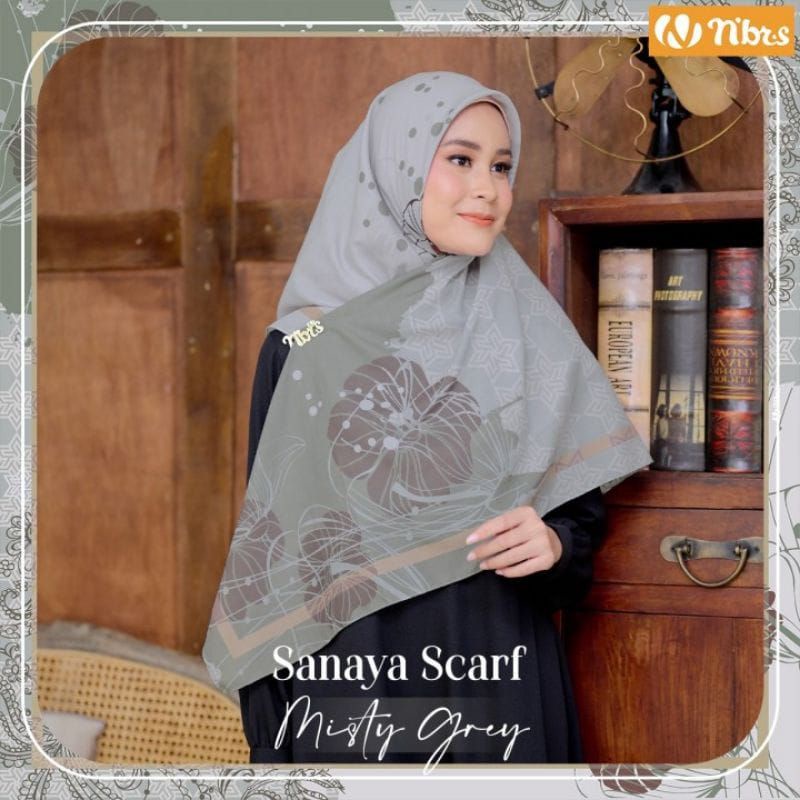 HIJAB SEGIEMPAT VOAL NIBRAS SANAYA SCARF