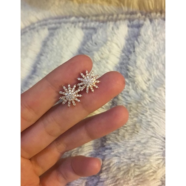 Anting rep berlian matahari gold