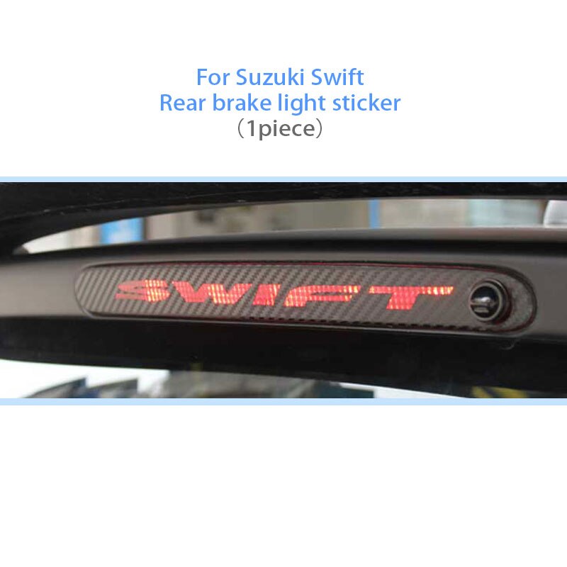 Suzuki Swift Lampu Rem Tinggi Hitam Serat Karbon Stiker Pelindung Dekorasi Stiker