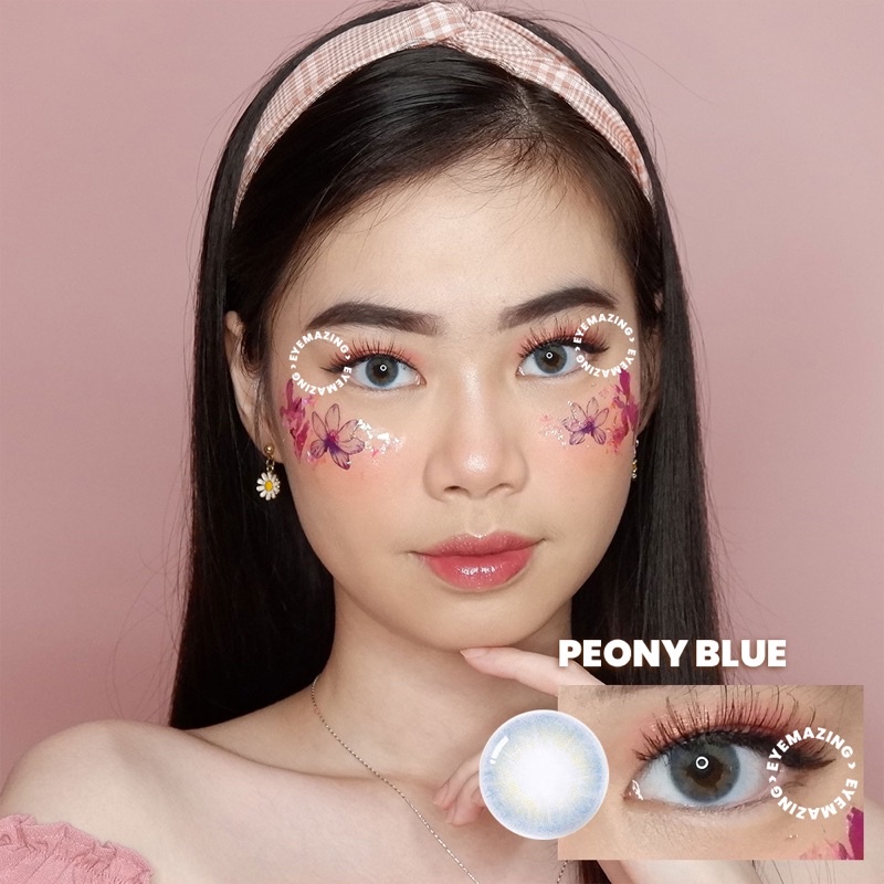 EYEMAZING Softlens - PEONY  Brown / Gray / Blue / Coklat / Abu / Biru / Grey Normal Minus Beda Minus