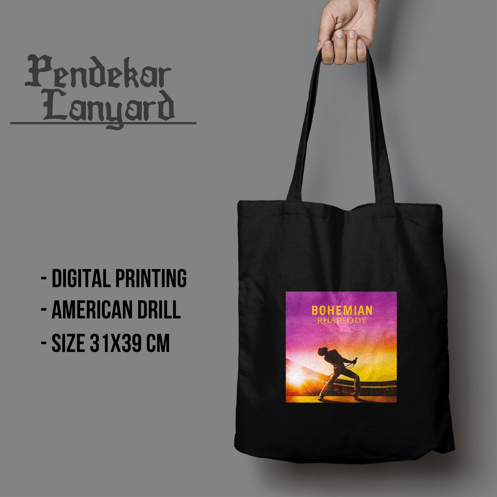 BOHEMIAN RHAPSODY Totebag Band Musik Tas Jinjing Pria Wanita Kekinian Penawaran Spesial