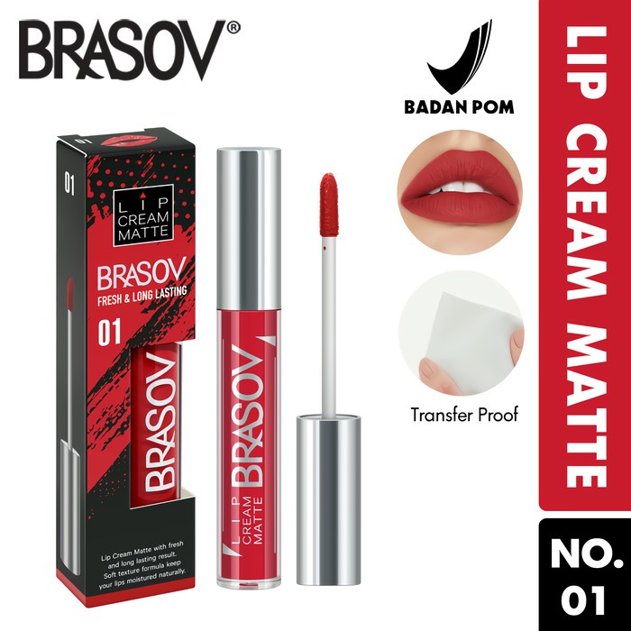 BRASOV FRESH &amp; LONG LASTING LIP CREAM | Lipcream Lipstik Cair by AILIN