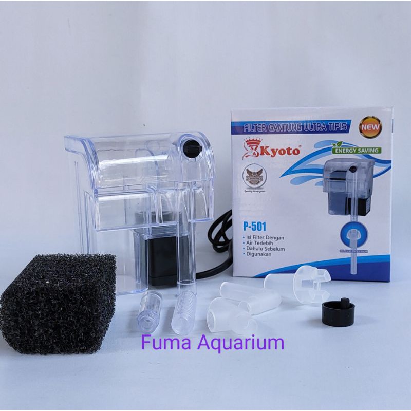 Filter Gantung KYOTO 501 Filter Hang-on Aquarium Aquascape + skimmer Kyoto P 501