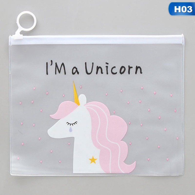 

Perlengkapan Sekolah Yo Yo Tas File Folder File A4 Unicorn Transparan Warna-Warni