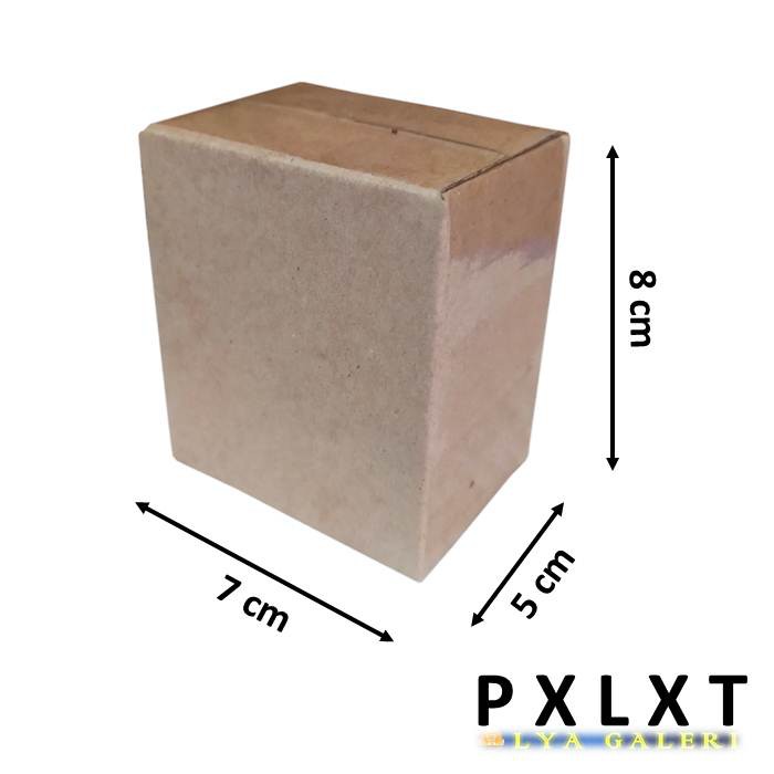 Kardus Packing MiniBox Uk.7x5x8 cm Luar Polos Dalam Ada Tulisan-3