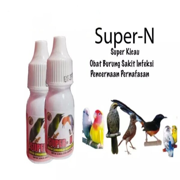 Super-N Super Kicau Obat Burung Sakit Infeksi Pencernaan Diare Vitamin