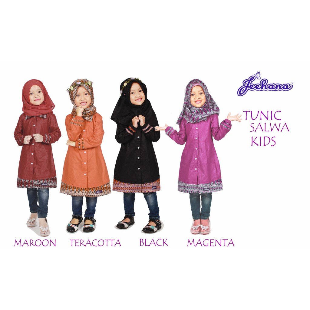 Jeehana Salwa Anak - Tunik Katun - Jual Atasan, Tunik ( Couple Anak dan Ibu ) Muslim Original