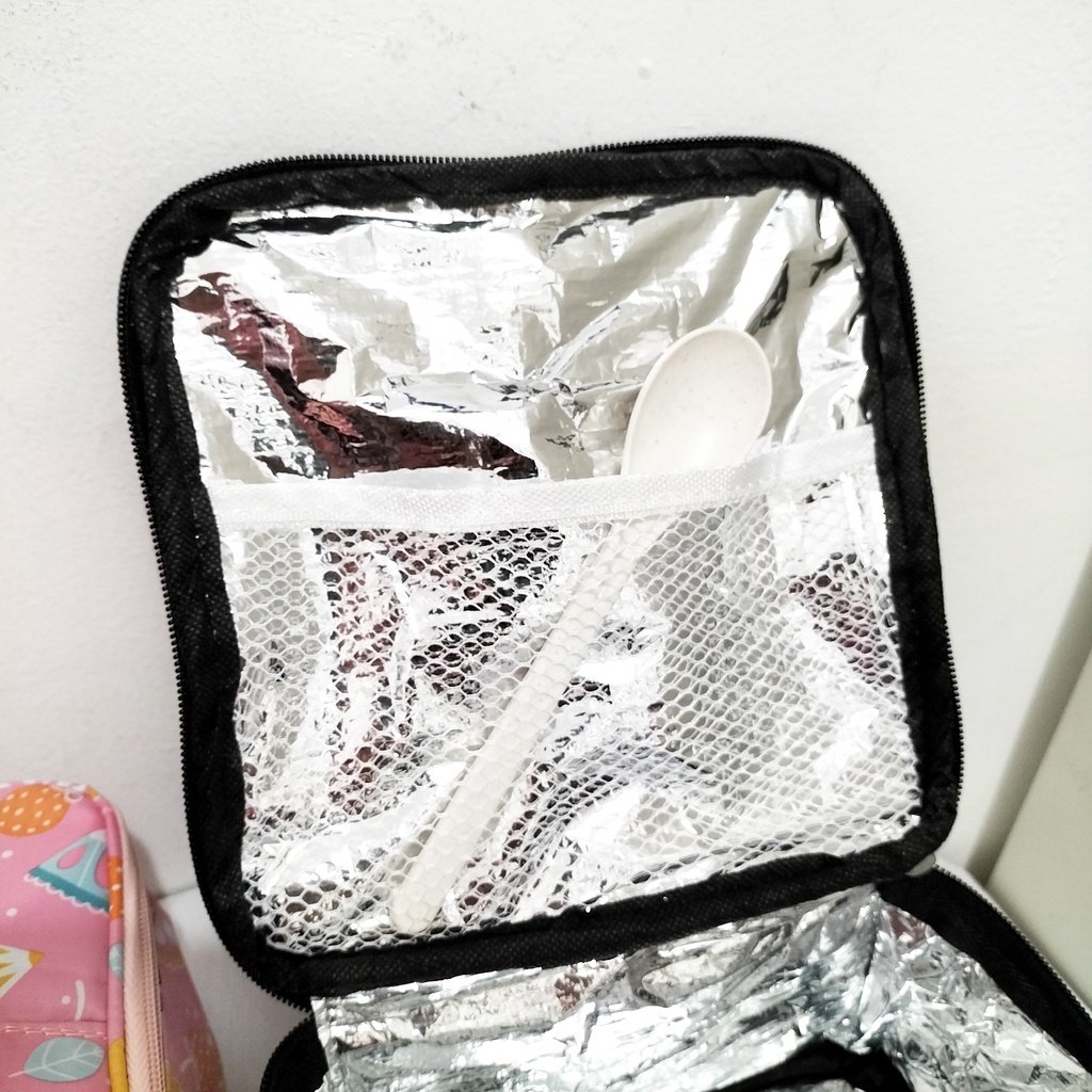 Cooler bag tas bekal makanan tas pendingin asi waterproof lunch bag motif lucu lunchbag anak tas Insulin inner aluminium foil tas penyimpanan makanan coolerbag