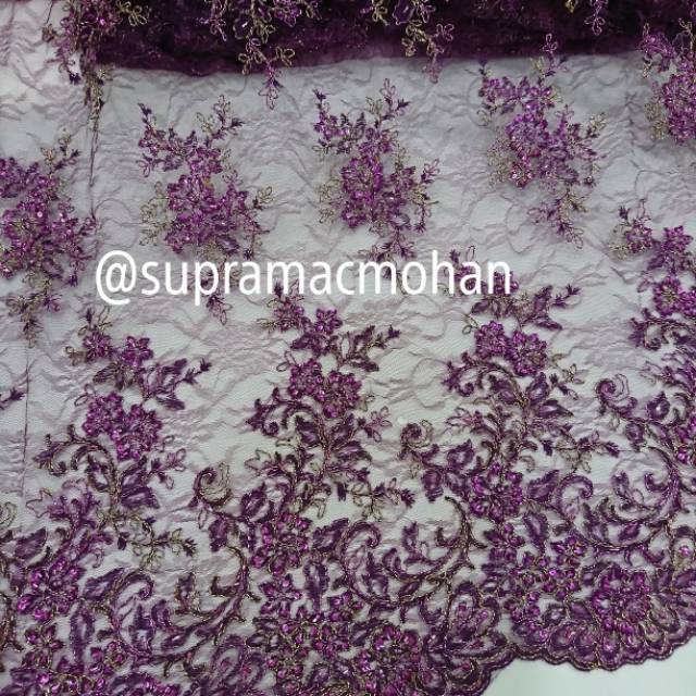 Kebaya bahan tulle payet