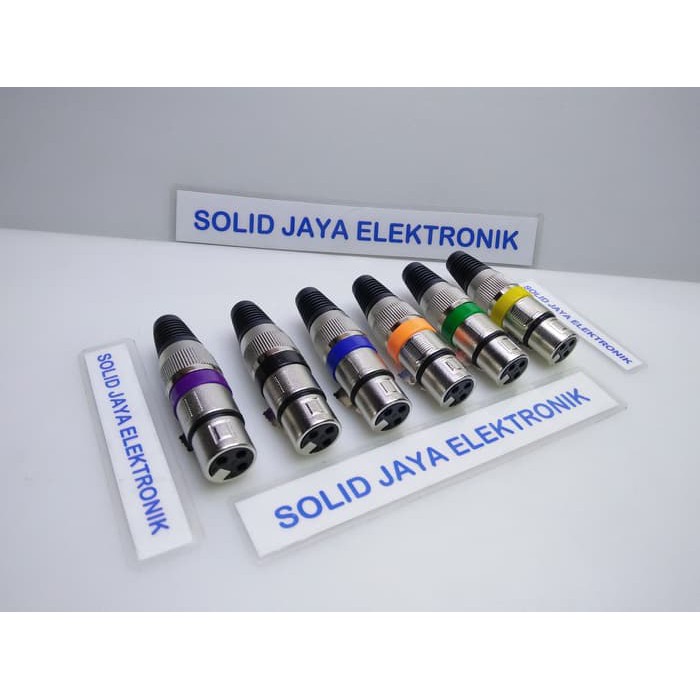 JACK CANON FEMALE -  JACK JAK CANON CEWE CANON SOKET CANON PLUG AUDIO AMPLIFIER TERMINAL JACK 3 PIN