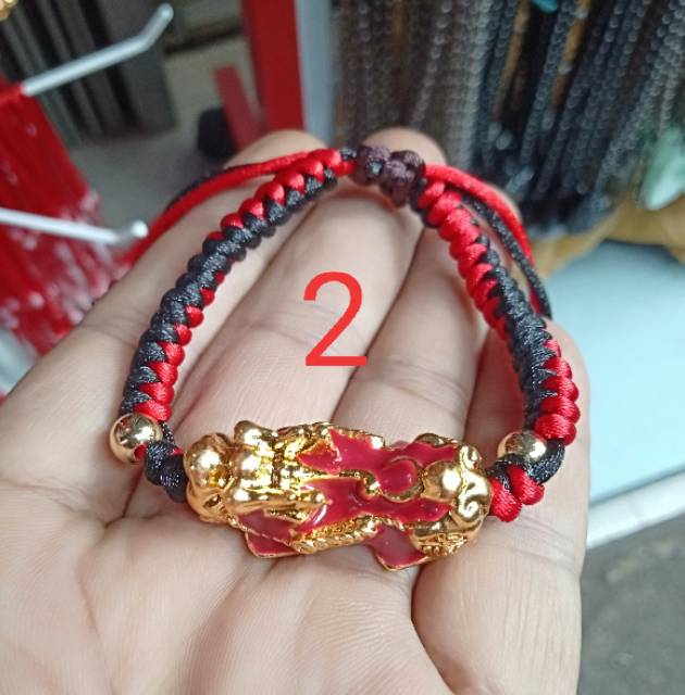 Gelang tali merah pexui 3 D kombinasi