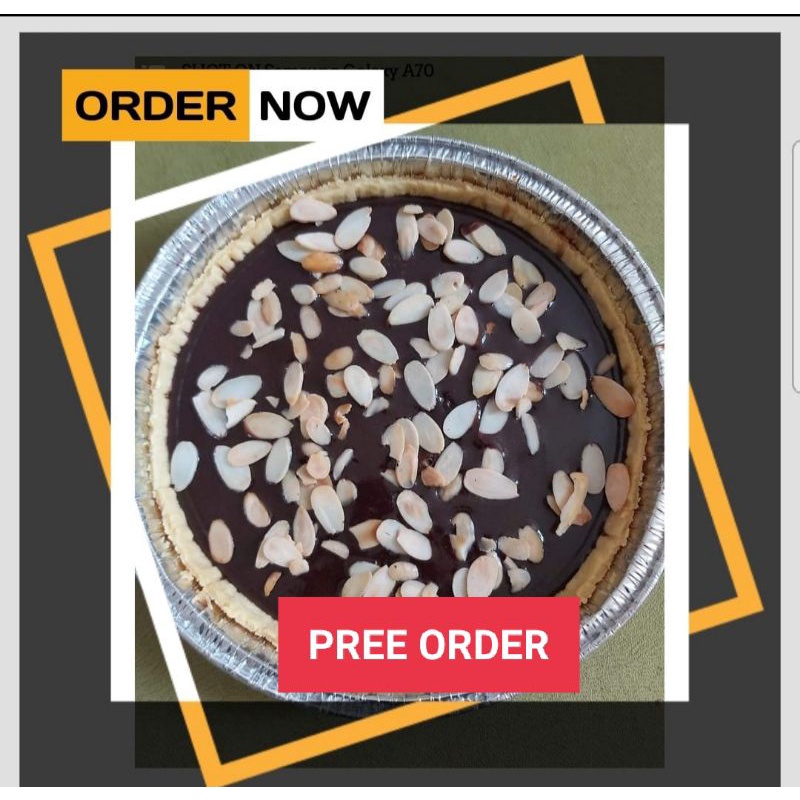 

PIE SUSU FULL COKLAT ALMOND 22CM