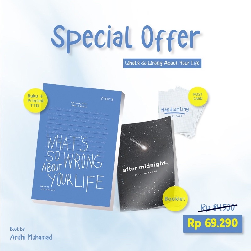 Whats So Wrong About Your Life New Cover Edisi TTD + Postcard - Ardhi Mohammad