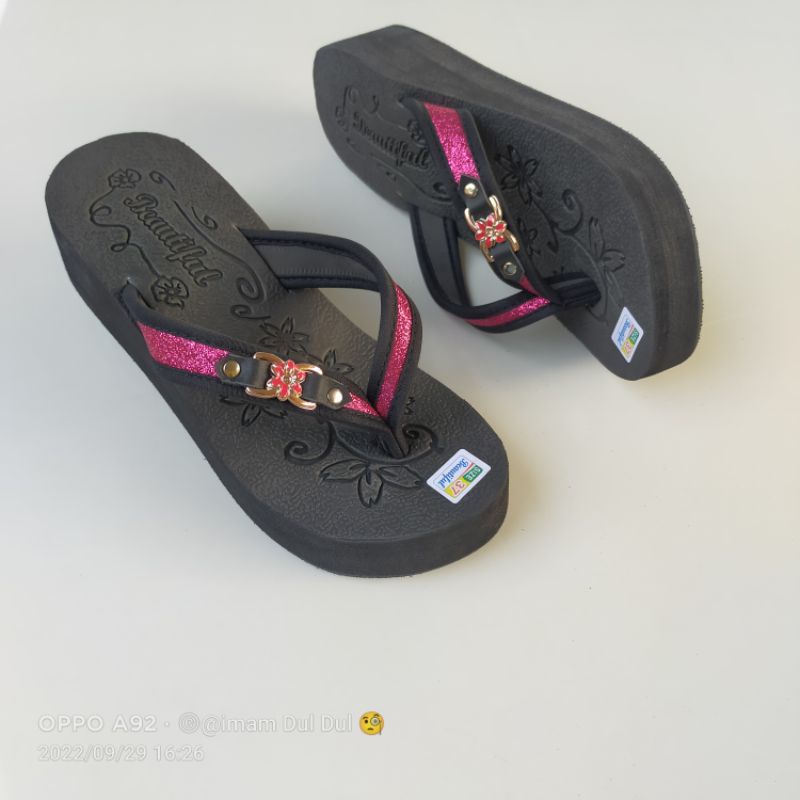 sandal wedges wanita // sandal rumahan kualitas terbaik