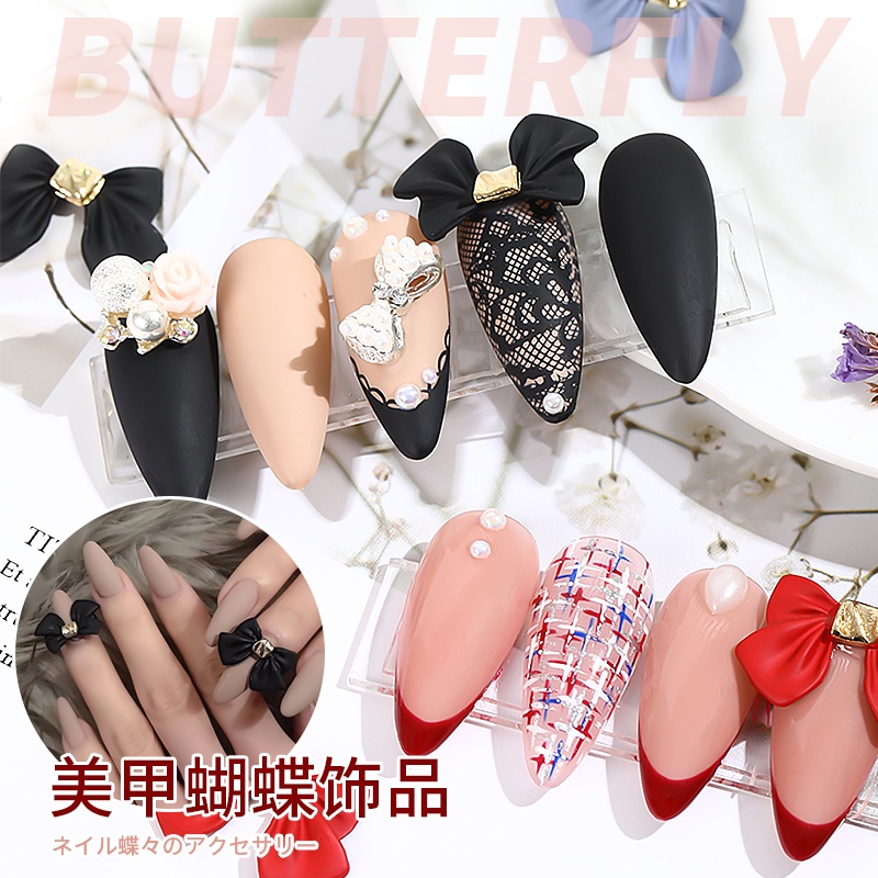 【 COD 】 JAPAN NAILS BOW 3D PREMIUM / hiasan pita nailart gaya jepang rhinestone nail charm nail acc wheeL