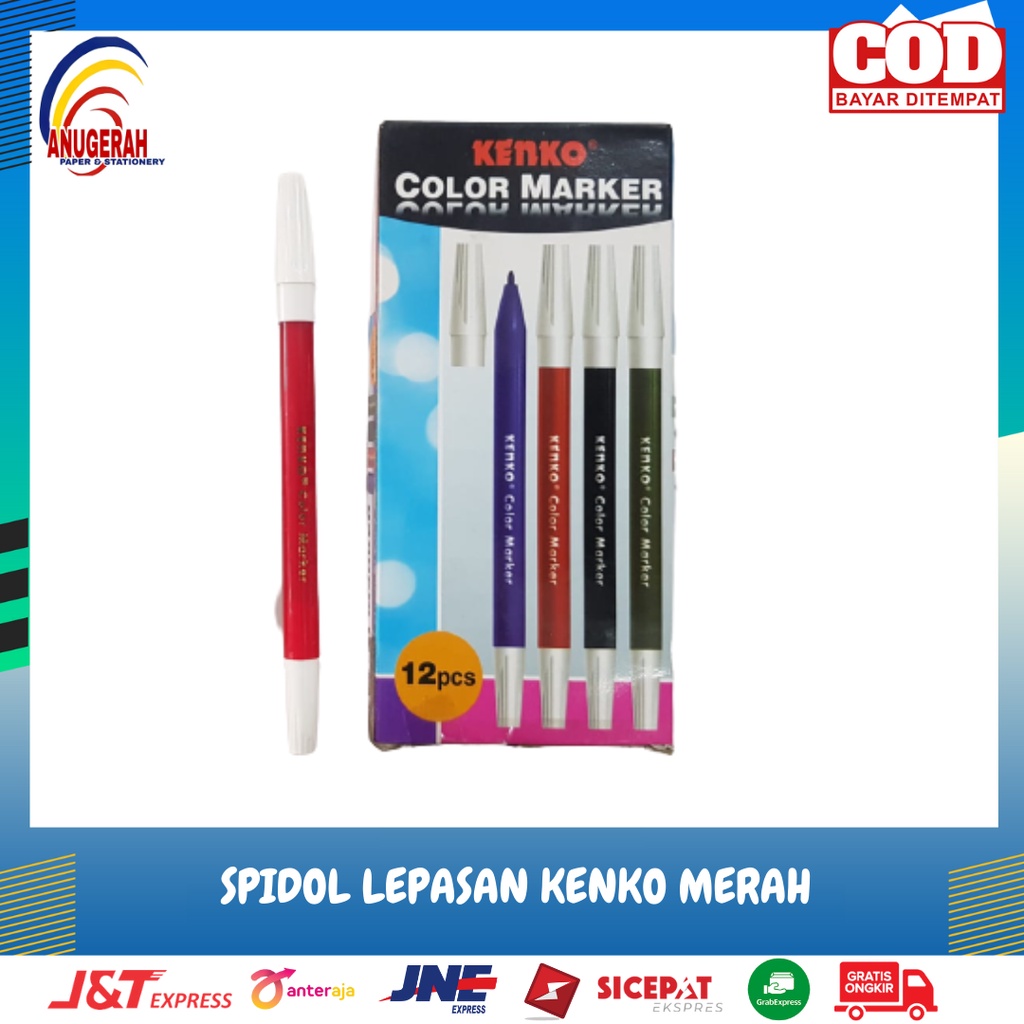 

SPIDOL LEPASAN KENKO MARKER MERAH (PCS)