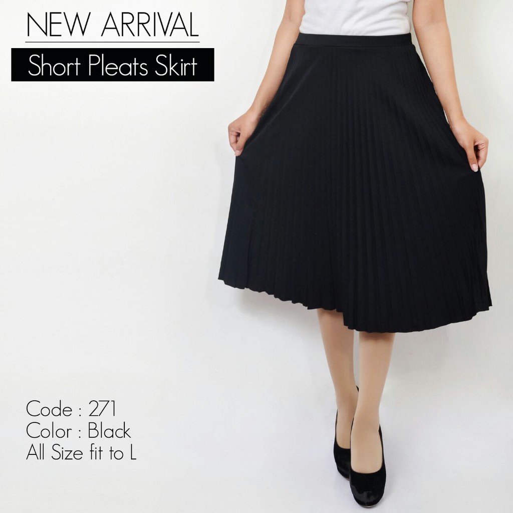 ROK PLISKET PENDEK 271 PLEATS SKIRT WANITA SUPER MURAH TURUN HARGA