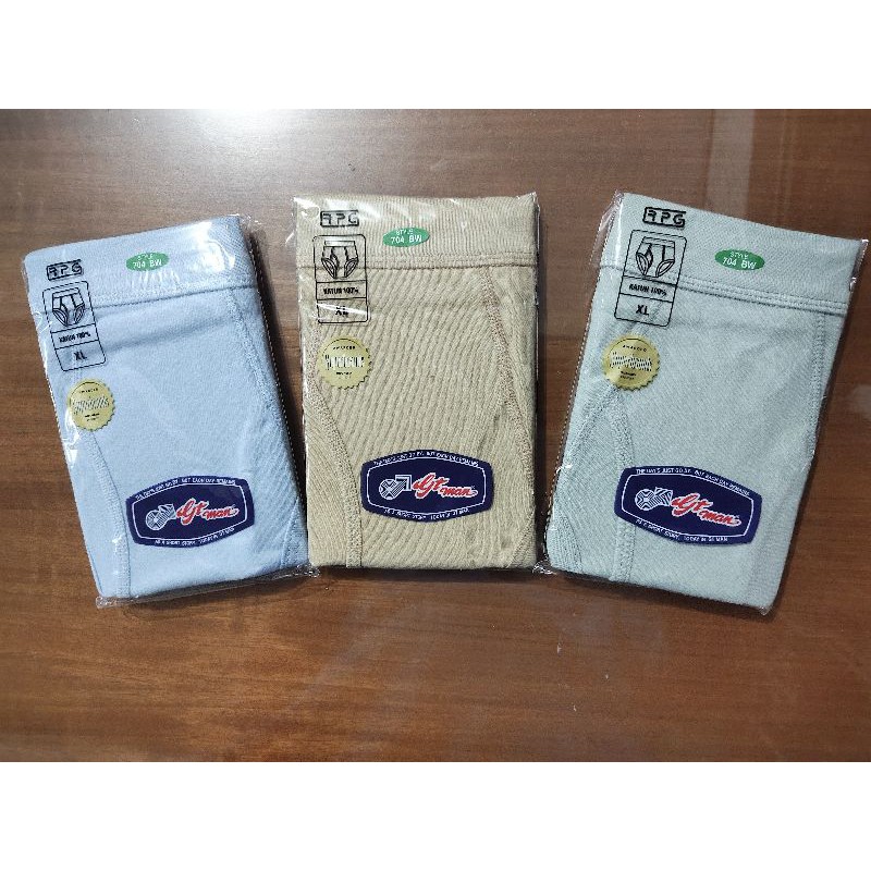 PAKET 3 PCS CELANA GT MAN WARNA 704 BW + MASKER  BAGUS 1 PCS