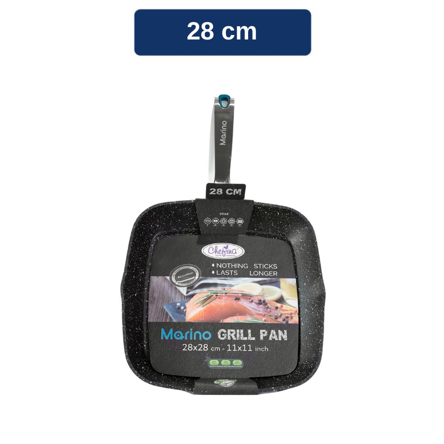 Chefina Marino Wajan Panggang Anti Lengket / Grill Pan 28 cm