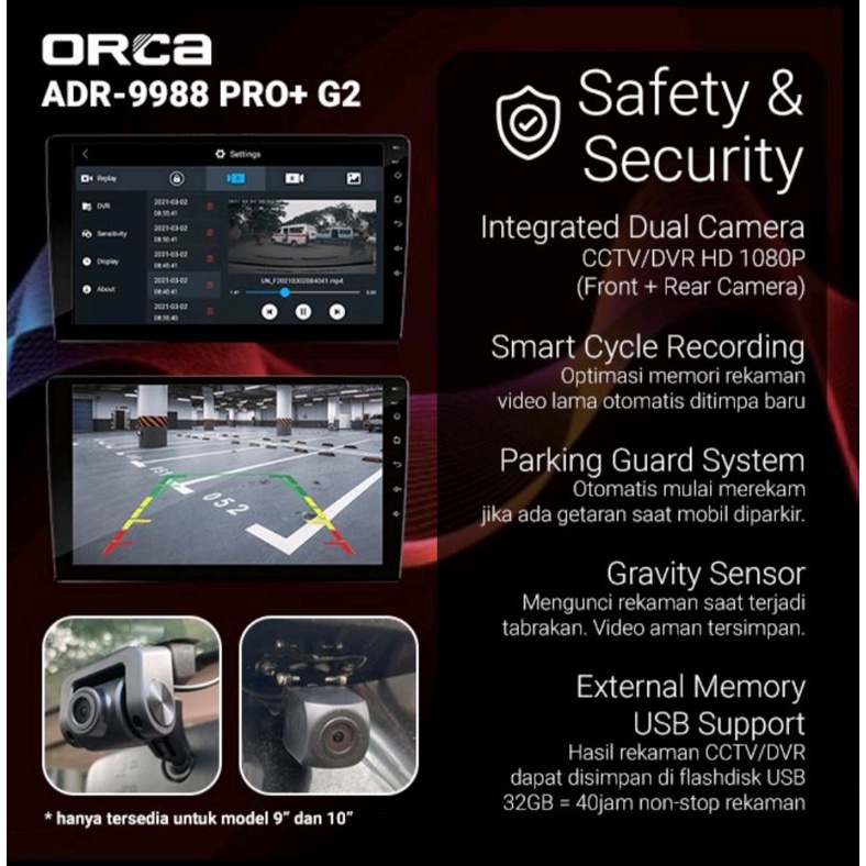 Head Unit Android ORCA PRO PLUS CARPLAY HONDA CRV TURBO ANDROID 10 inch ORCA PRO+ ADR 9988 CARPLAY