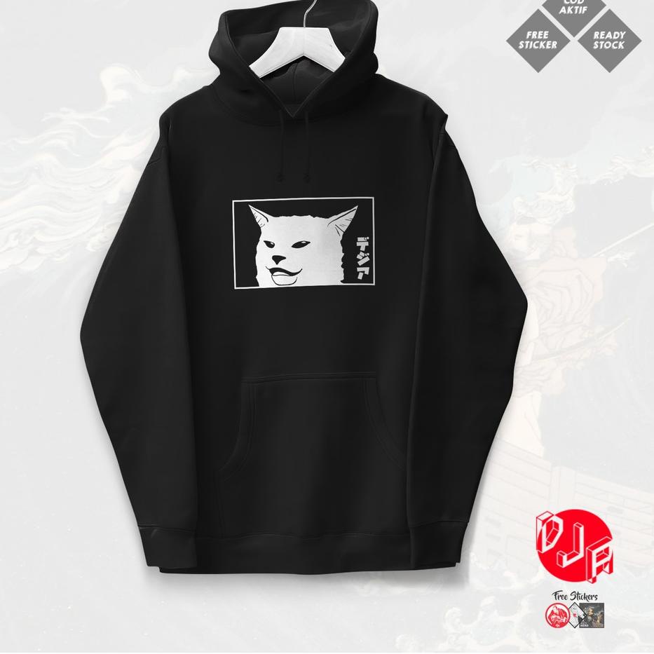 HOODIE SMUDGE CAT MEME SHITPOST SWEATER JAKET DISTRO DJA CLOTH
