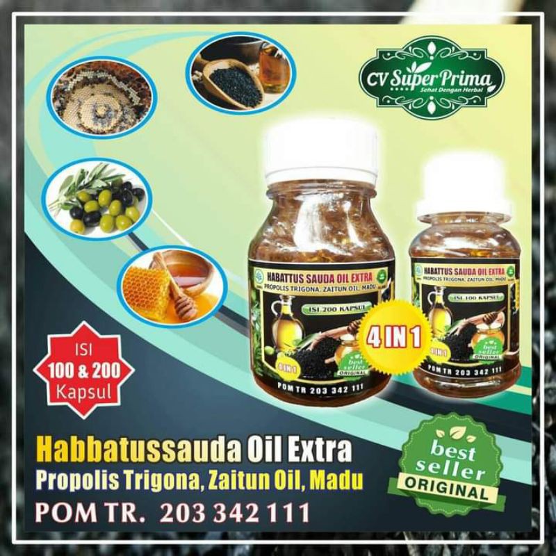 habbatussauda oil extra propolis trigona 100 kapsul grosir